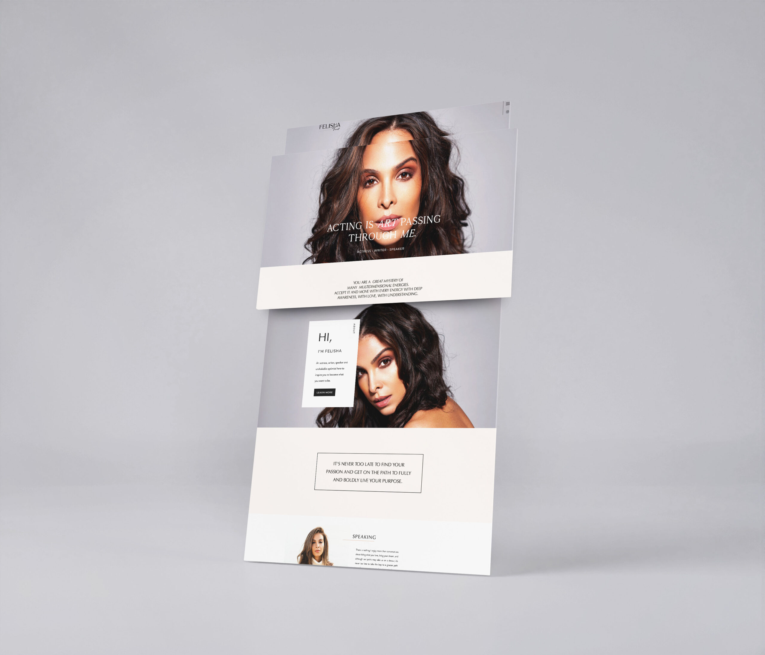 Ein digitales Mockup einer Website